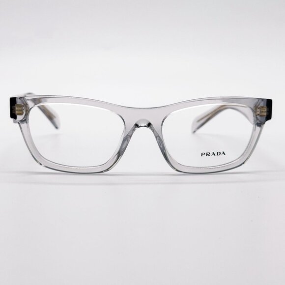 NEW PRADA PRB01V 12R1O1 EYEGLASSES WOMEN TRANSPARENT GRAY EYEWEAR VPR B01 12R1O1 - Picture 3 of 9